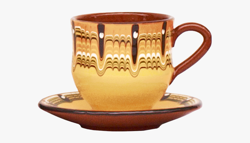 Pottery Tea Cup With Saucer - Cup, HD Png Download, Free Download
