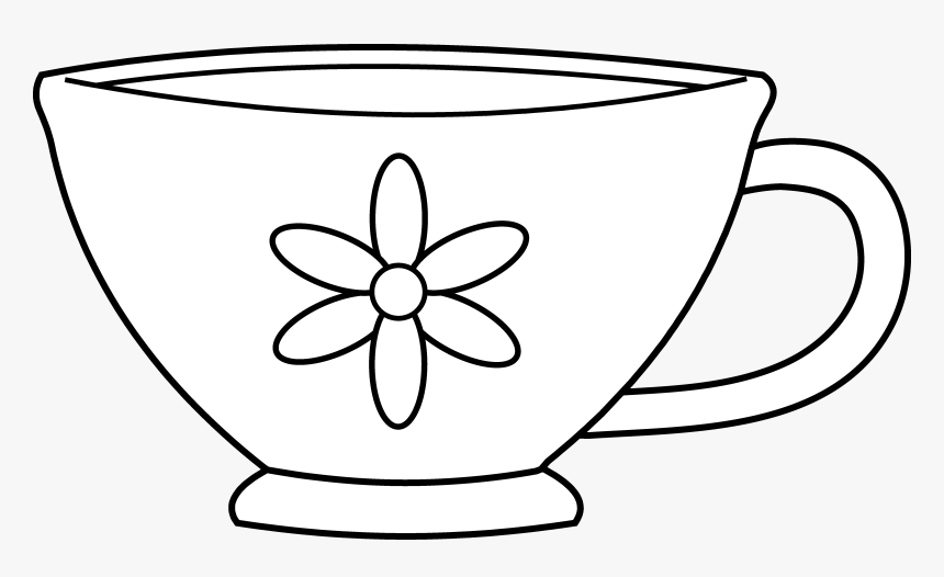 Black And White Station - Colouring Pictures Of Cup, HD Png Download, Free Download