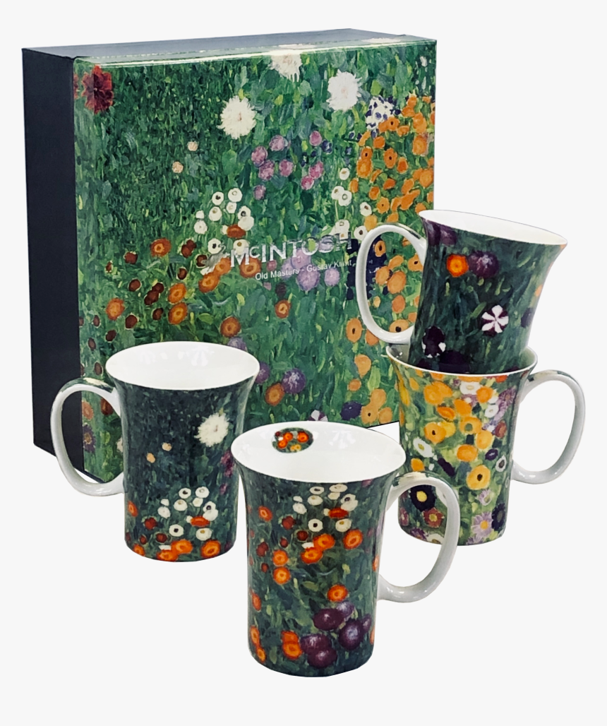 Klimt Flower Garden Set Of 4 Mugs - Flower Garden, HD Png Download, Free Download