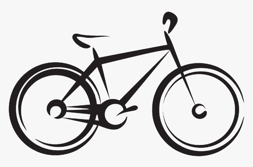 Bicycle Drawing With Man Simple, HD Png Download, Free Download
