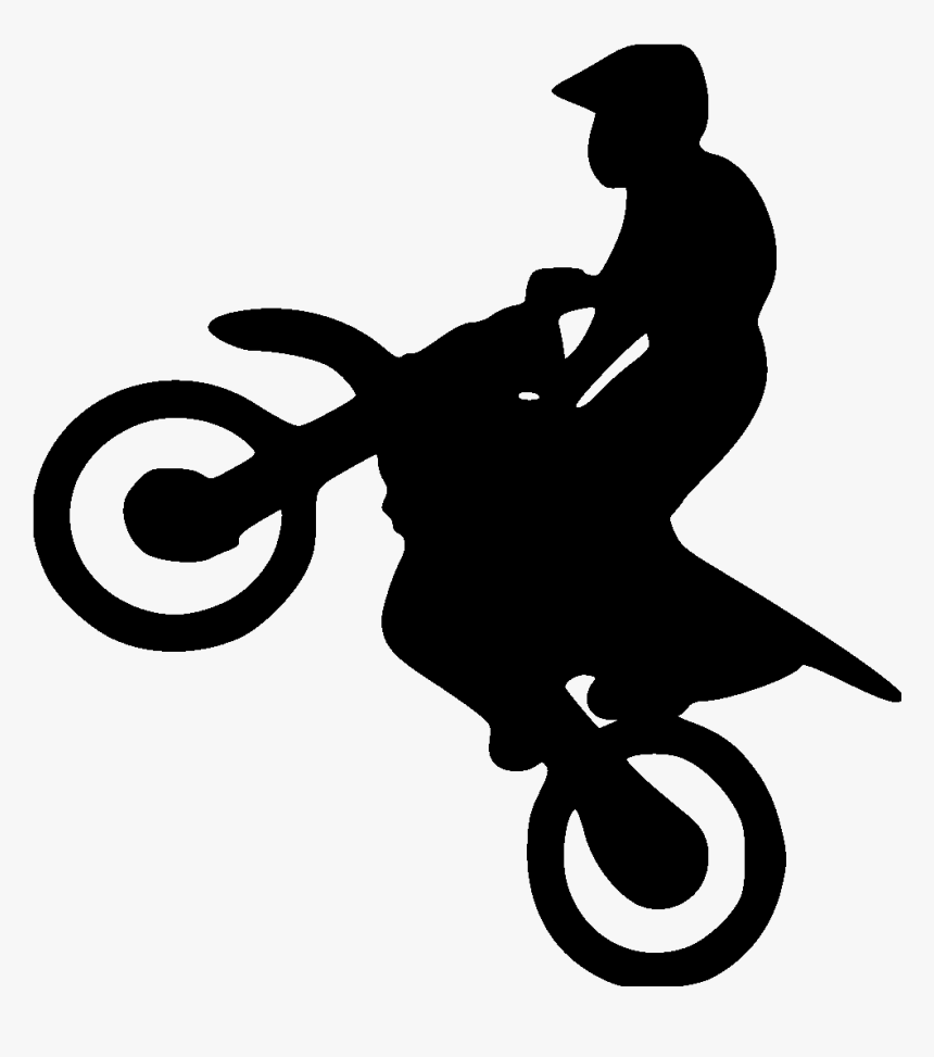 Dirt Bike Wheelie File Size - Dirt Bike Silhouette, HD Png Download, Free Download