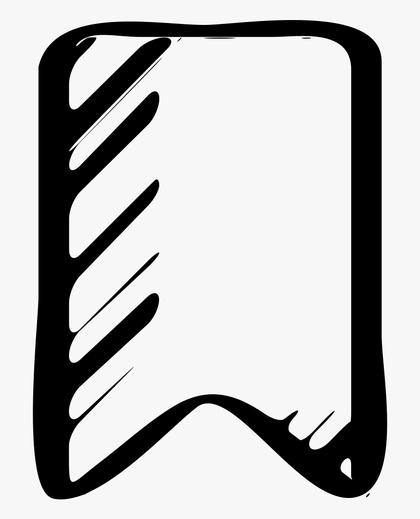 Bookmark Sketched Symbol Outline - Book Mark Flag, HD Png Download, Free Download
