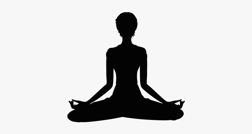 Wall Decal Yoga Sticker Clip Art - Yoga Poses Picture Black And White, HD Png Download, Free Download