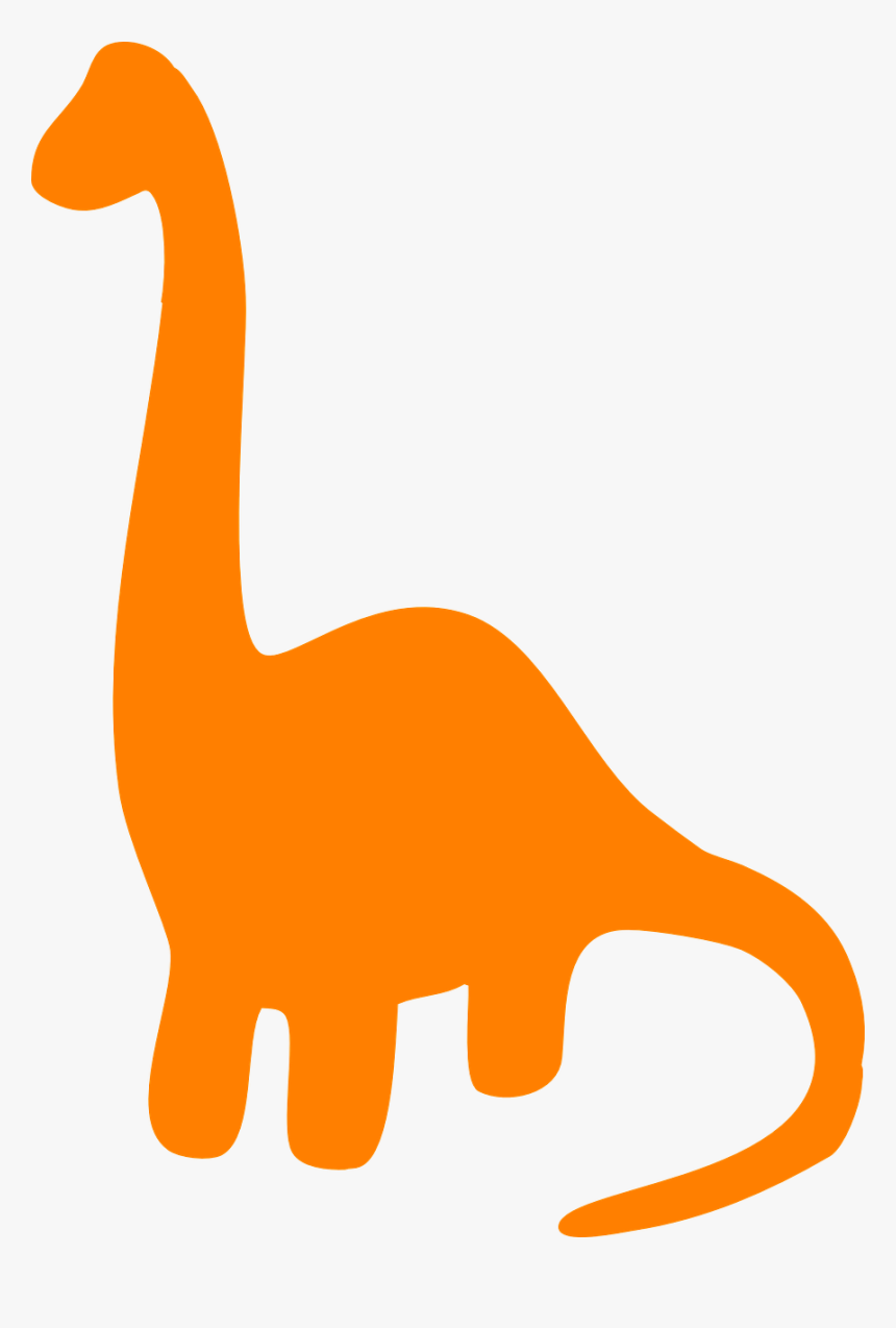 Dinosaur Free Vector Graphics On Cute Dinosaur Silhouette - Long Neck Dinosaur Clipart, HD Png Download, Free Download