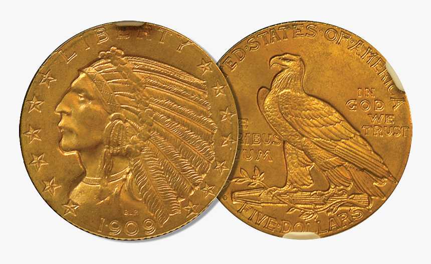 Gaudens Gold Coin - Coins Of The Past, HD Png Download, Free Download