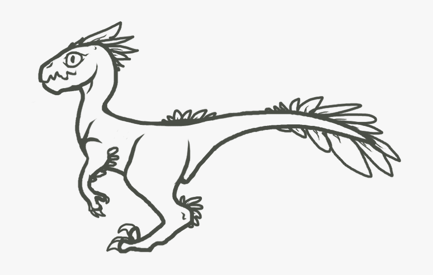 Cute Dinosaur Lineart - Sketch, HD Png Download, Free Download