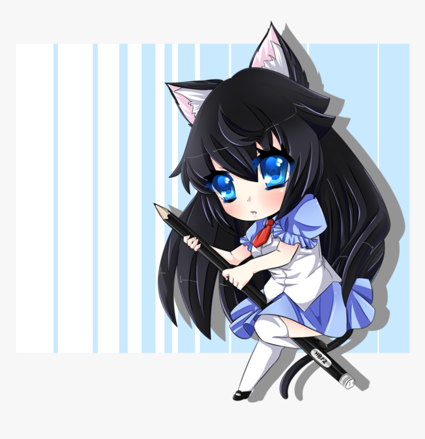 Neko Girl By Ms Oblibious-d324l5r - Anime Chibi Neko Girl, HD Png Download, Free Download