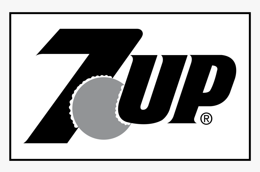 7up Logo Png Transparent - 7up Logo Black And White, Png Download, Free Download