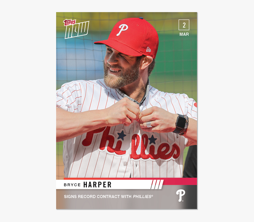 Bryce Harper Phillies Baseball Card, HD Png Download, Free Download