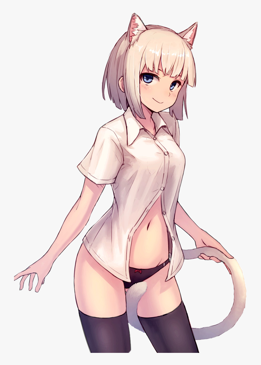 #cat #girl #neko #catgirl #nekogirl #anime #animegirl - Catgirl Anime Girl Neko, HD Png Download, Free Download