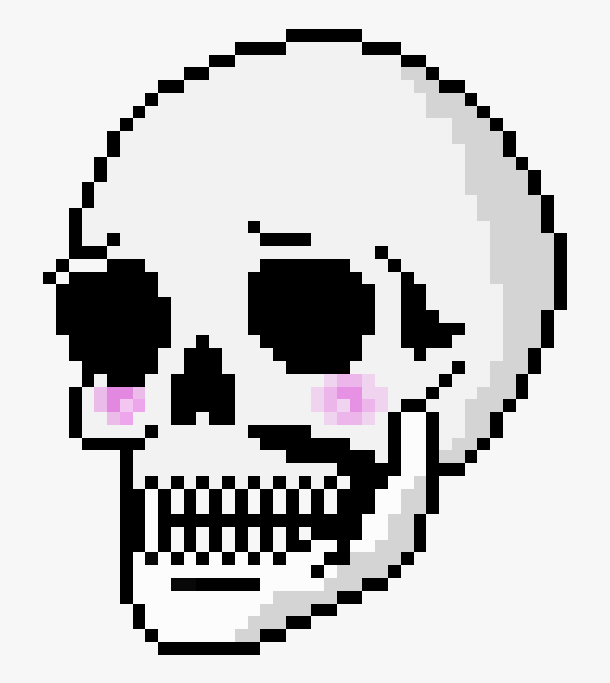 Skelet Of Skeleton Clipart , Png Download - Cute Skull Pixel Art