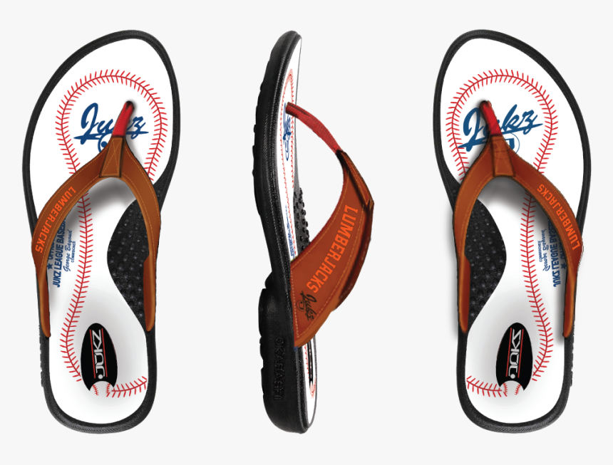 Warren Lumberjacks Ladies Baseball Flip Flops - Baseball, HD Png Download, Free Download