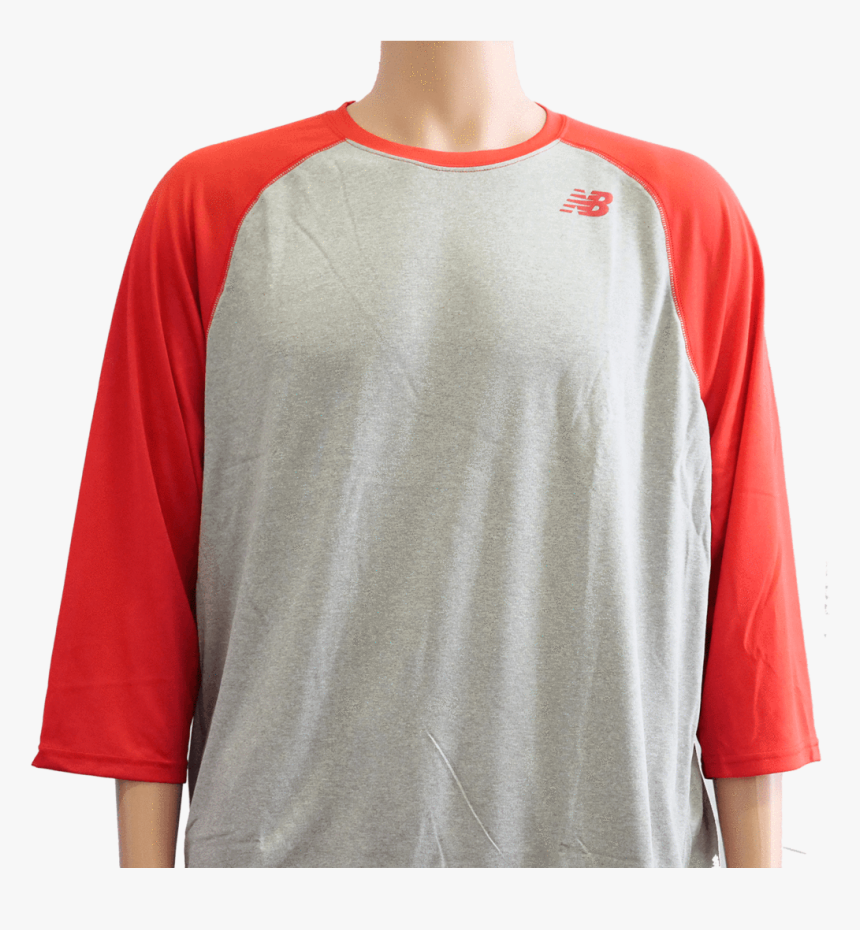 New Balance Team Red 3/4 Baseball Raglan Top Shirt - Active Shirt, HD Png Download, Free Download