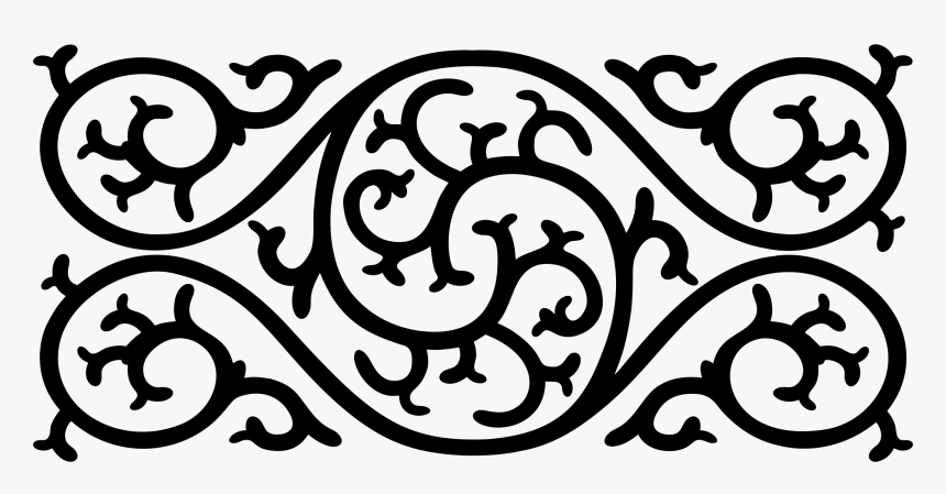 Floral Clipart Black & White, HD Png Download, Free Download