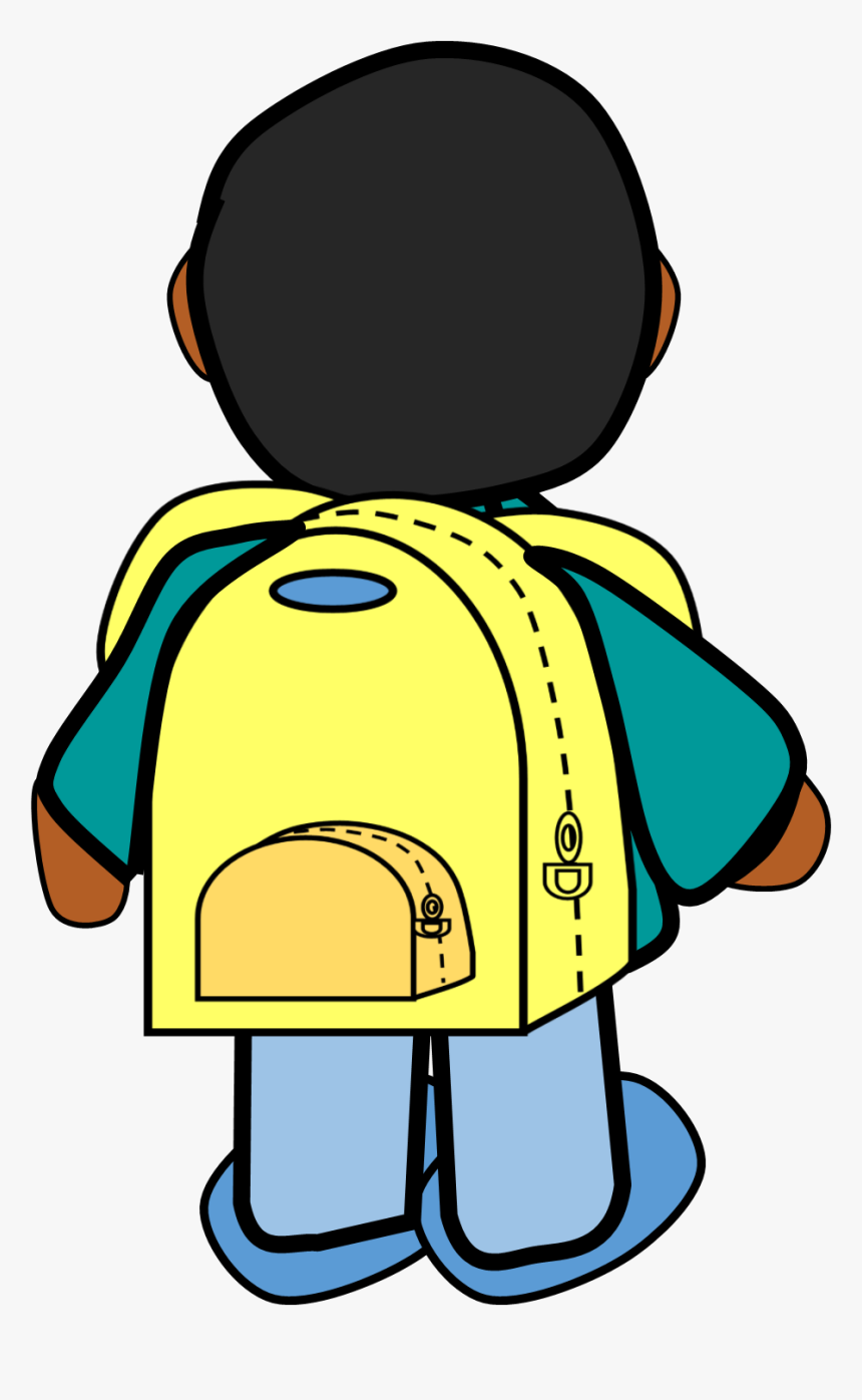 Boy With Backpack Clipart - Clip Art Boy With A Backpack, HD Png Download, Free Download