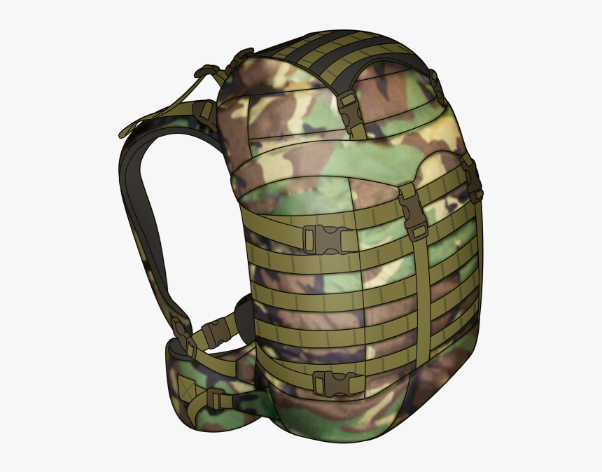 Backpack Clipart Military Backpack - Illustration, HD Png Download, Free Download