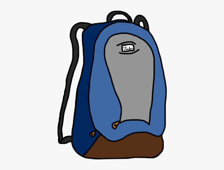 Bag Snout Backpack Clip Art - Blue Backpack Drawing, HD Png Download, Free Download