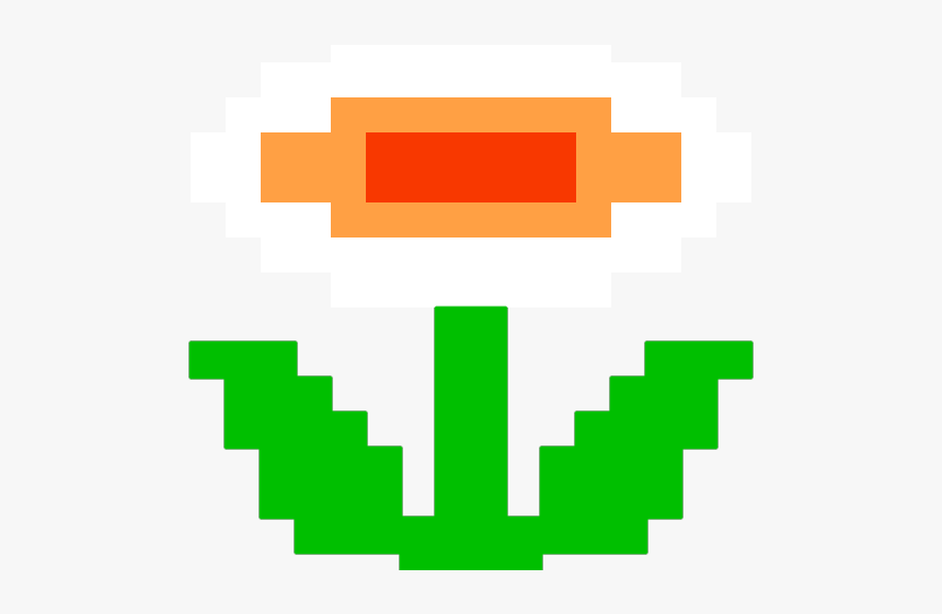 Drawn Fire Flower - Super Mario Bros Nes Flower, HD Png Download, Free Download