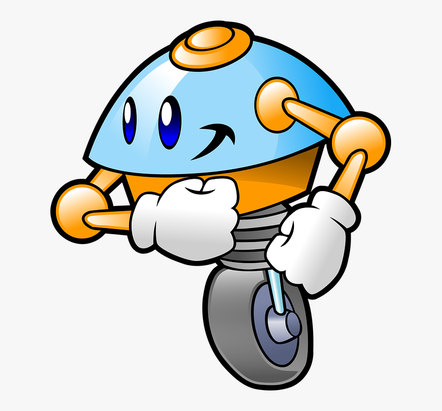 Robot Clipart Cartoon - Robot Wheel Cartoon, HD Png Download, Free Download