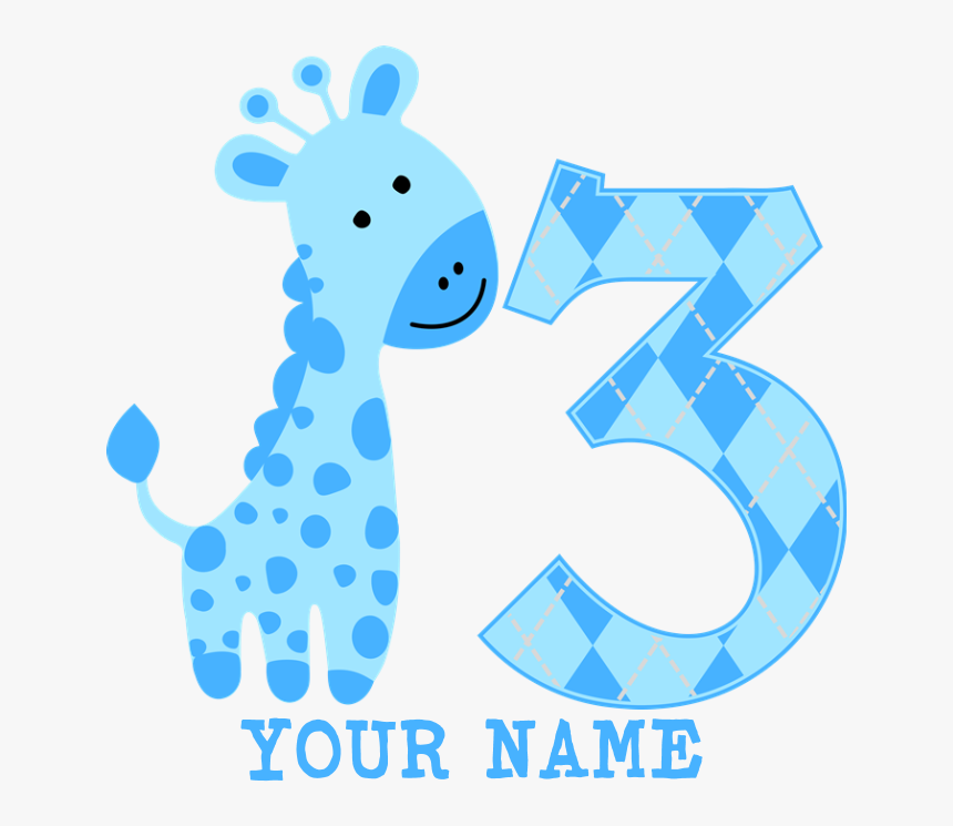 Clipart Swimming Giraffe - Blue Giraffe Clipart Png, Transparent Png, Free Download