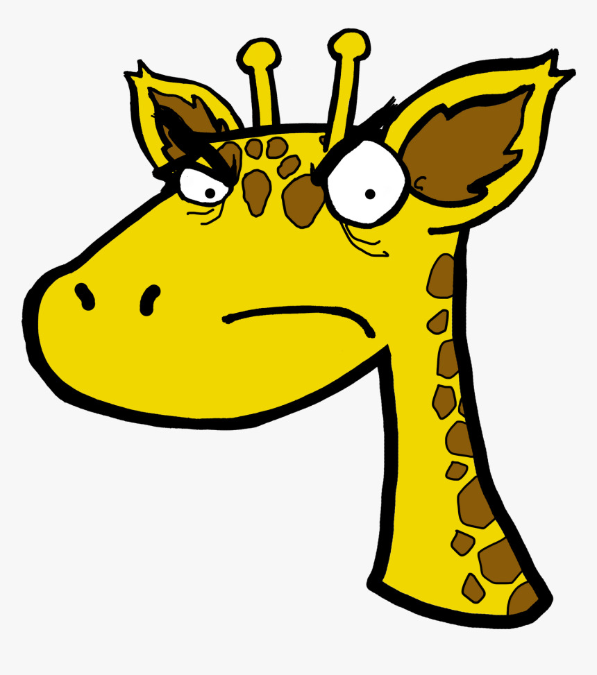 Giraffe Clipart Mad - Angry Giraffe Clipart, HD Png Download, Free Download