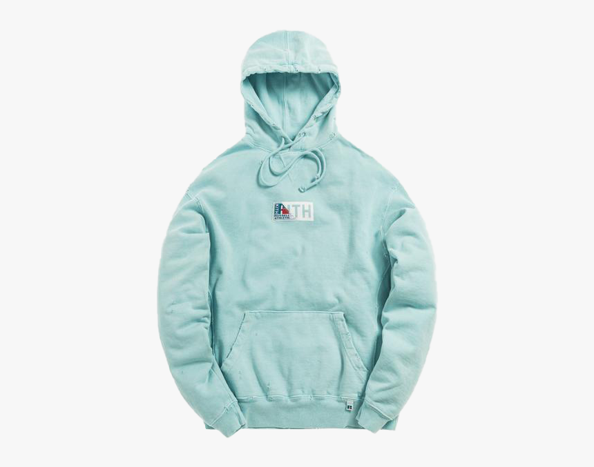 Kith X Russell Athletic Vintage Hoodie Mist Green - Kith X Russell Athletic, HD Png Download, Free Download