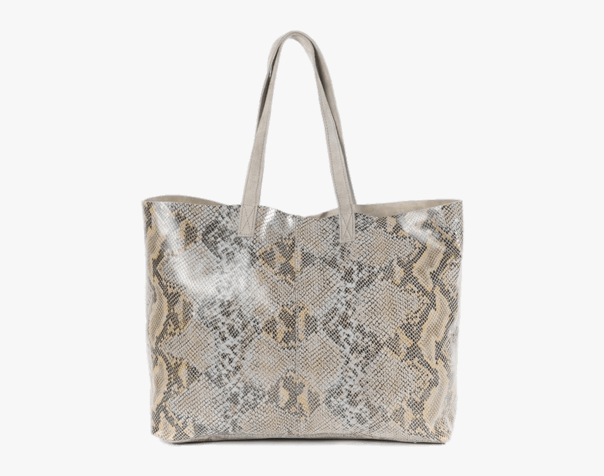 Snakeskin Effect Leather Handbag - Handbag, HD Png Download, Free Download