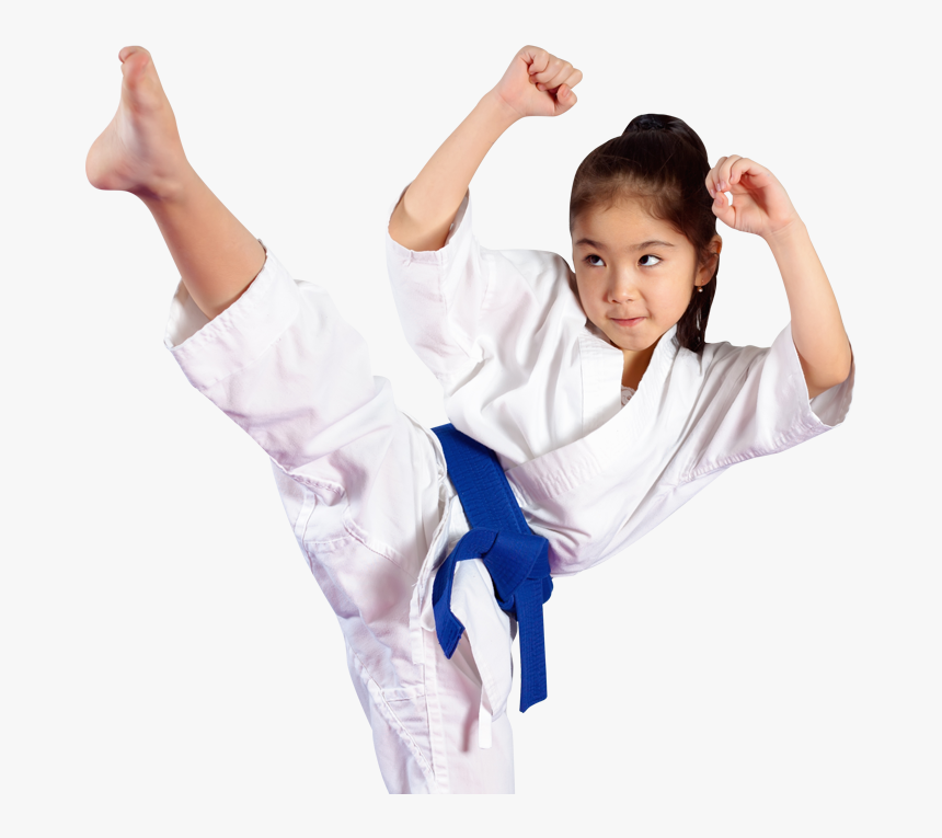 Preschool Girl High Kicking - Girl Martial Arts Kicking, HD Png Download, Free Download