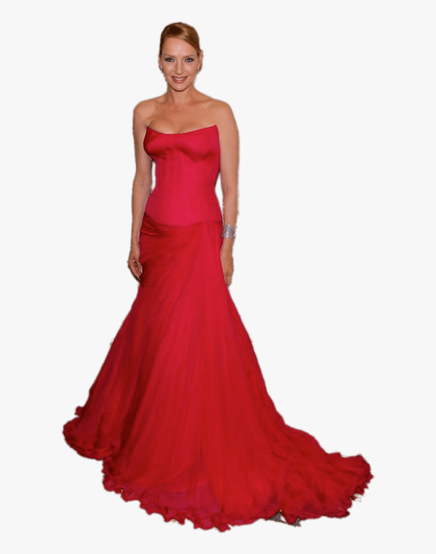 Uma Thurman Red Dress - Uma Thurman Png, Transparent Png, Free Download