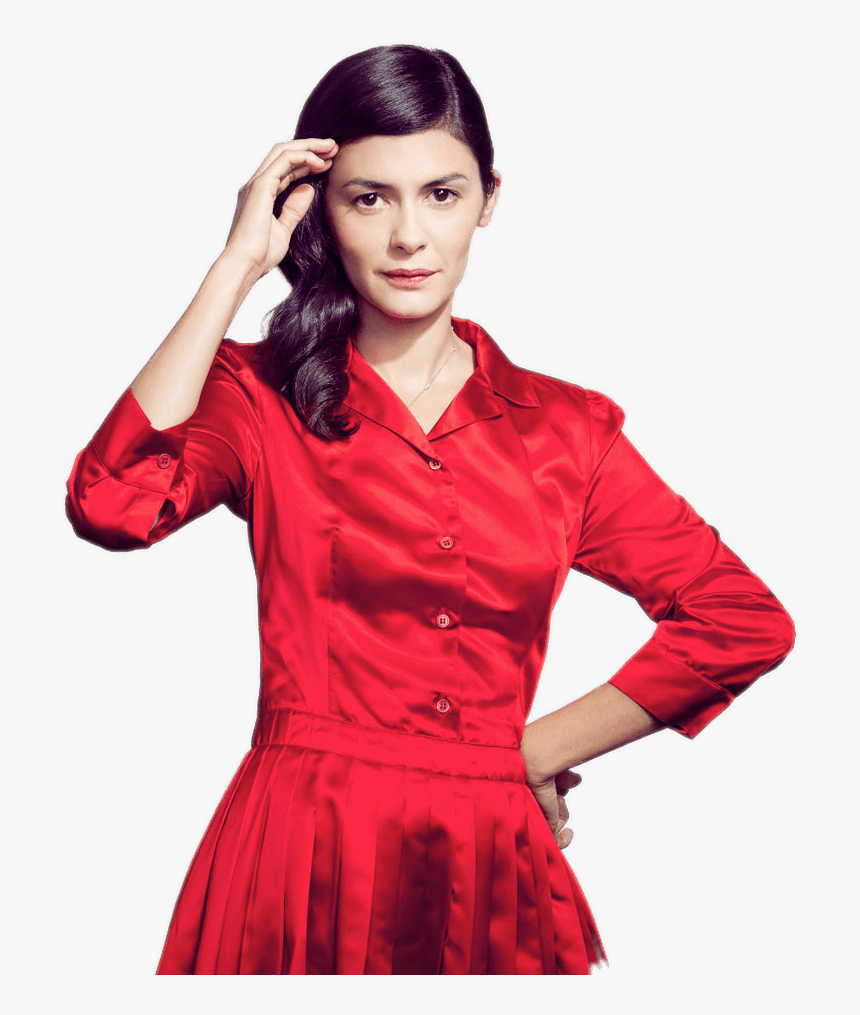 Audrey Tautou Red Dress - Audrey Tautou Png, Transparent Png, Free Download