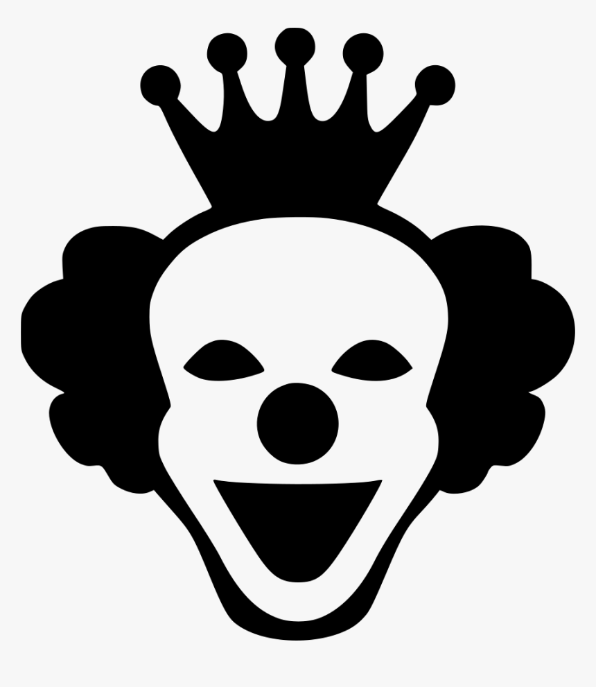 Smile Face Crown King Mask - Joker Face Black And White Png, Transparent Png, Free Download