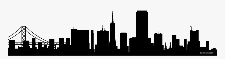 Clip Art Silhouette Png For - San Francisco Skyline Graphic, Transparent Png, Free Download