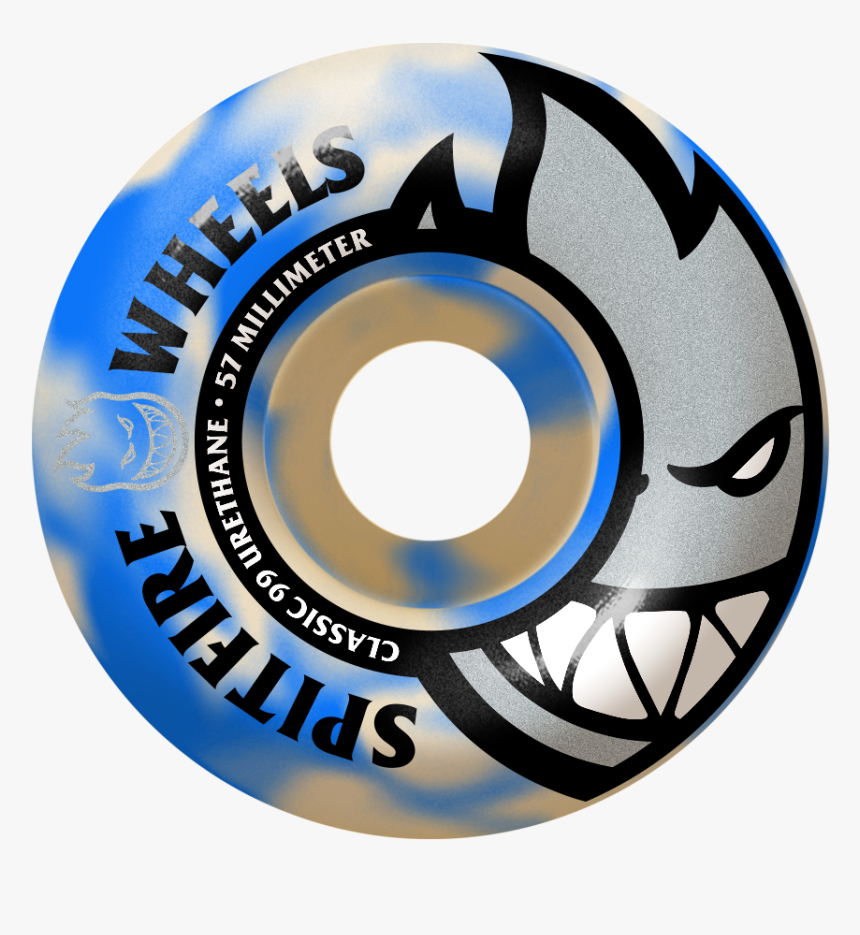 Spitfire 57mm Bighead Blue Swirl Wheels - Skateboarding, HD Png Download, Free Download