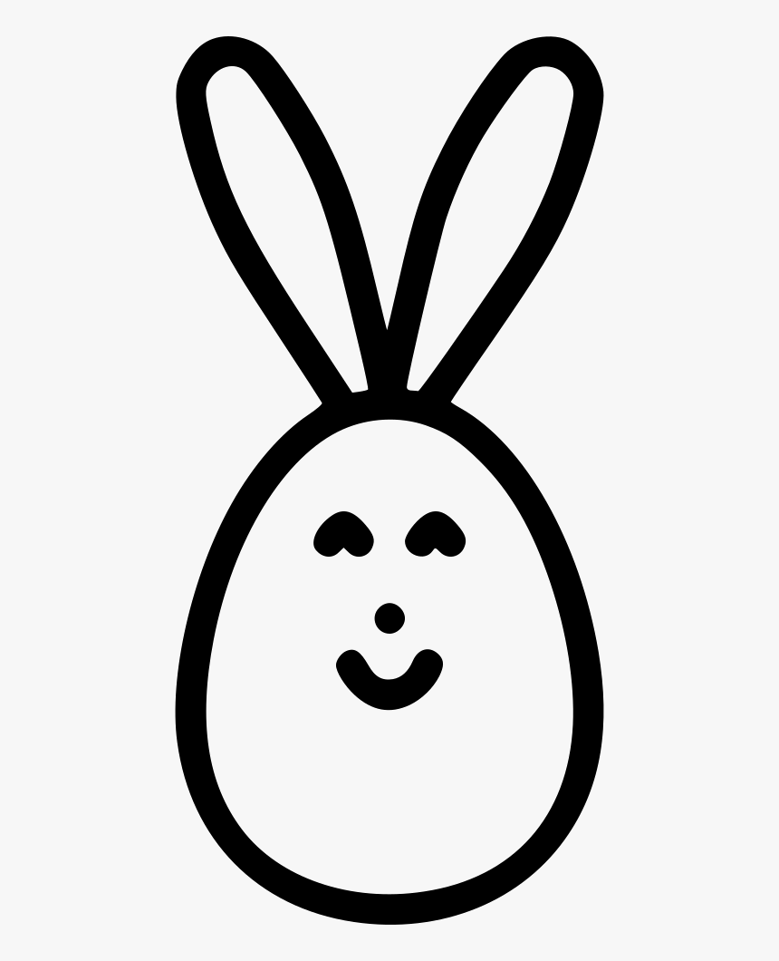 Egg Bunny Rabbit Ears Paschal Decorated - Egg With Bunny Ears Svg, HD Png Download, Free Download