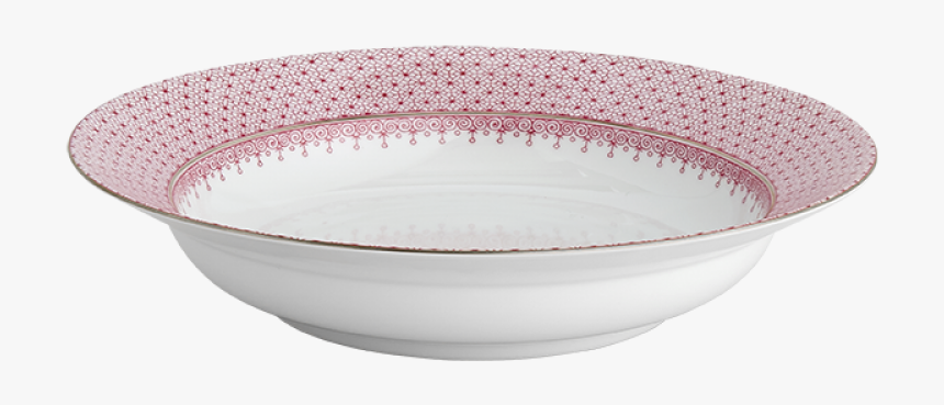 Pink Lace Rim Soup Plate - Bowl, HD Png Download, Free Download