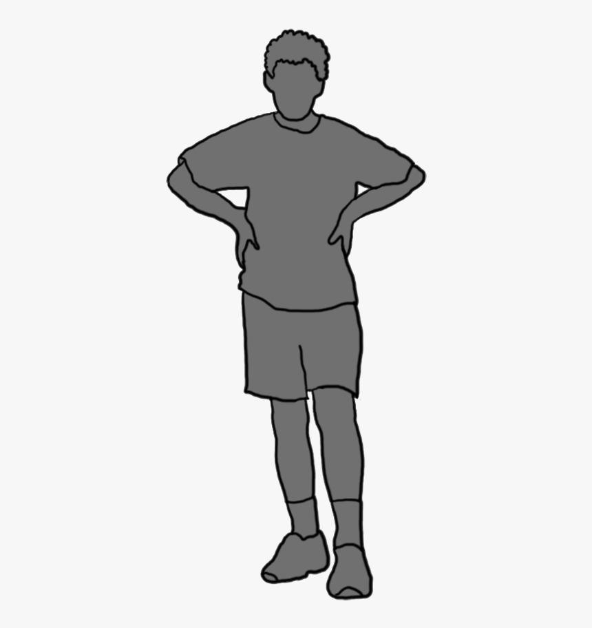 Grey Silhouette Boy Standing - Boy Silhouette Grey, HD Png Download, Free Download