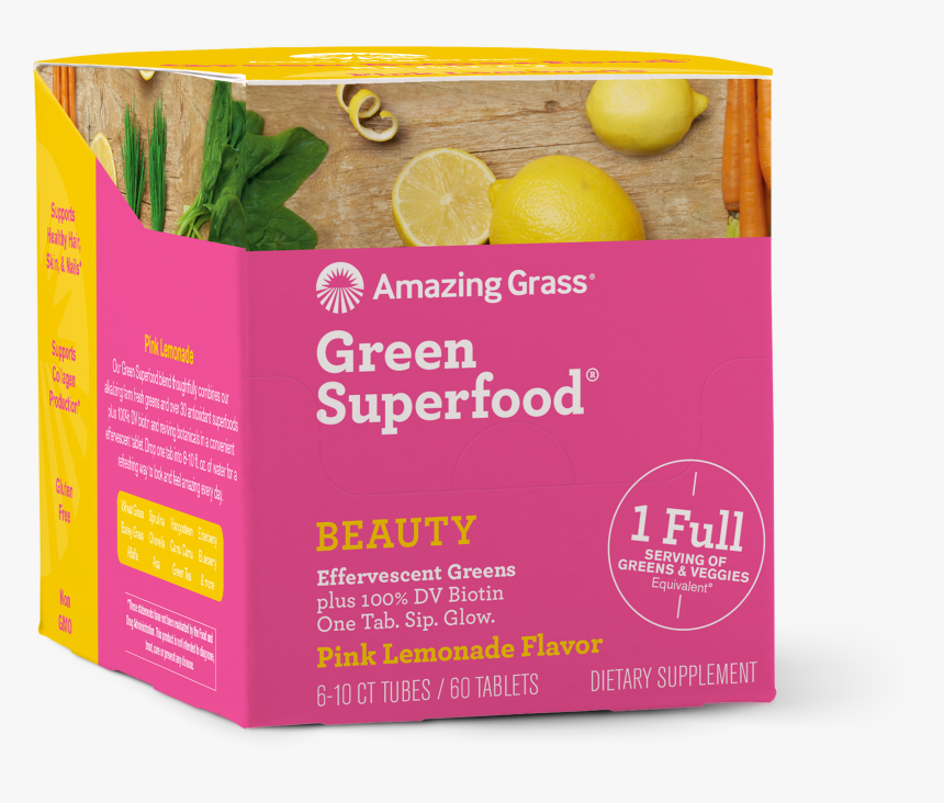 Transparent Pink Lemonade Png - Amazing Grass Chocolate Superfood Powder, Png Download, Free Download