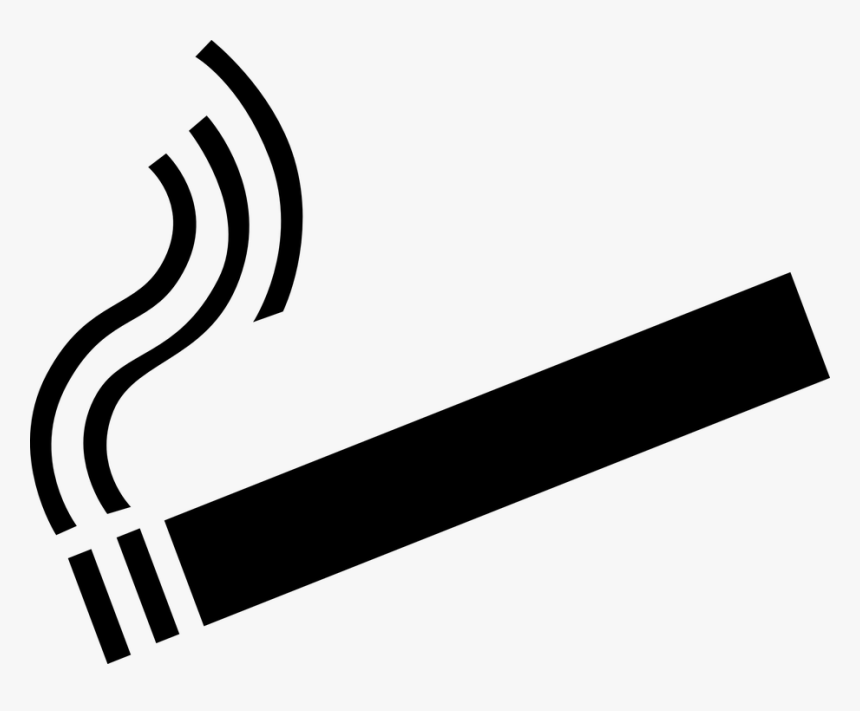 Smoke, Cigarette, Butt, Black, Smoking - Cigarette Clipart Black And White, HD Png Download, Free Download