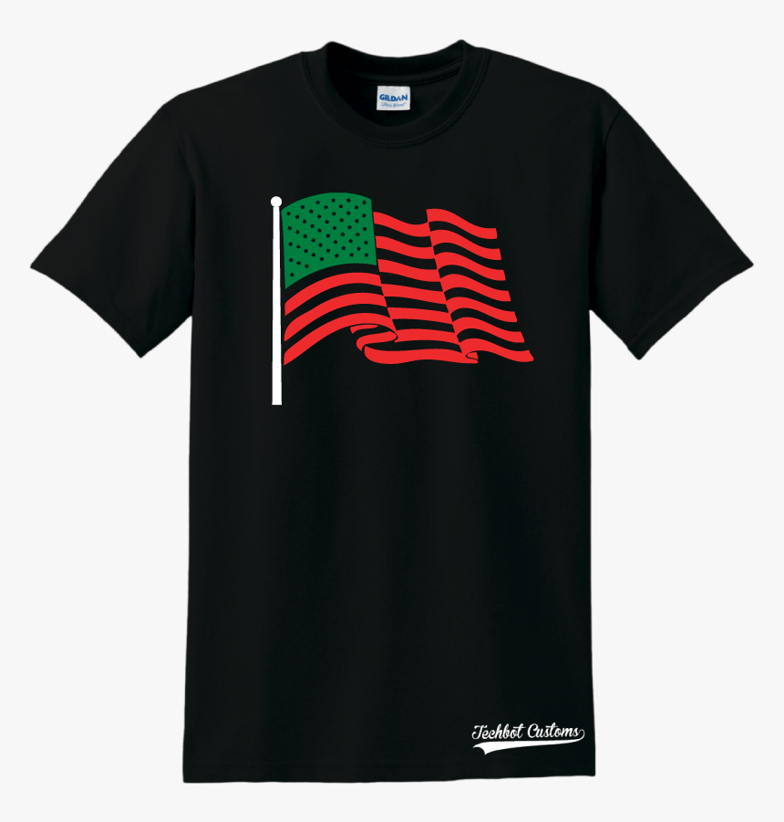 Red Black & Green Flag - Plain Large Red T Shirt, HD Png Download, Free Download