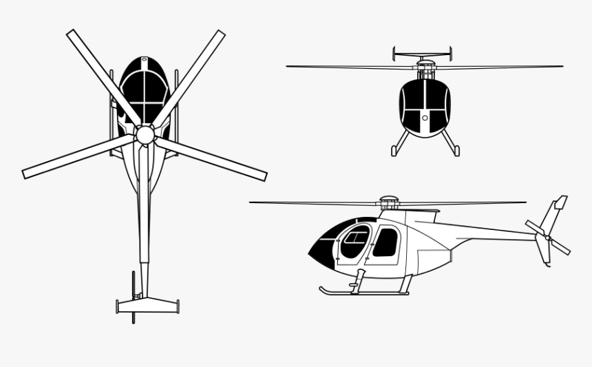 Little Bird Helicopter Clipart - Little Bird Helicopter Silhouette, HD Png Download, Free Download