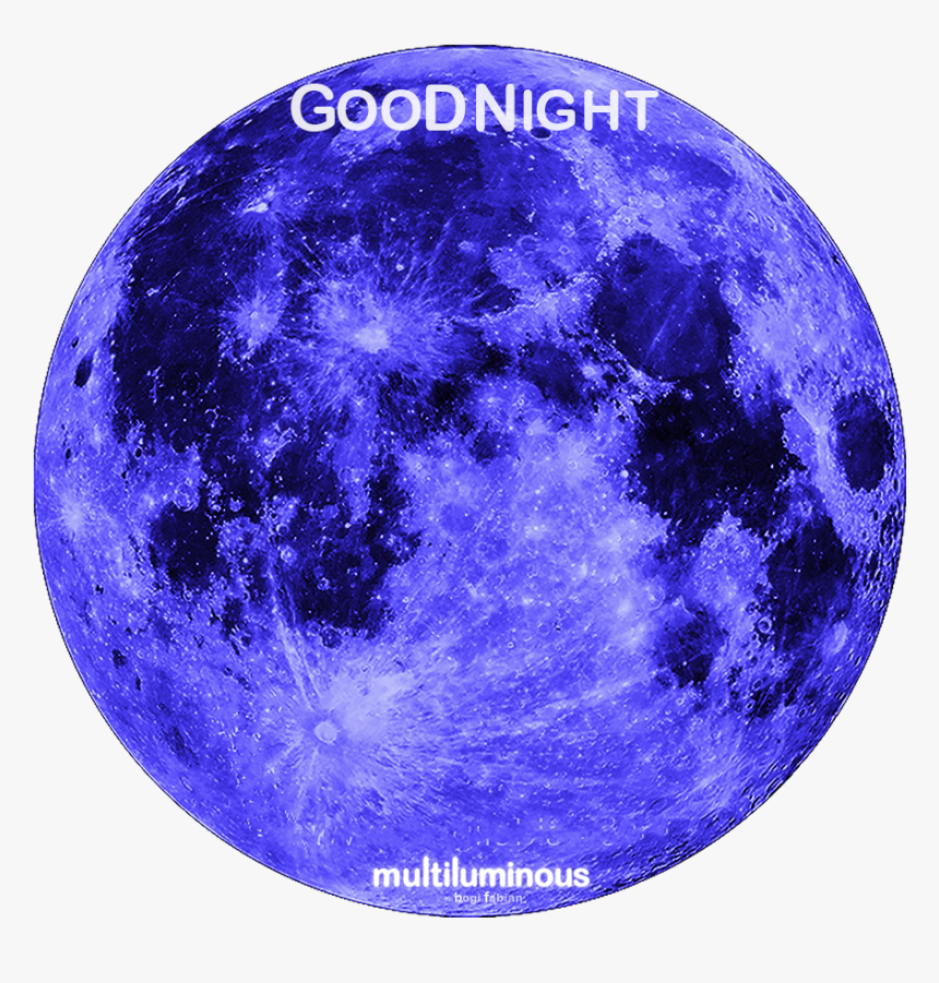 Bogi Fabian Multiluminous Glow In The Dark Print Universe - Blue Full Moon Tattoo, HD Png Download, Free Download