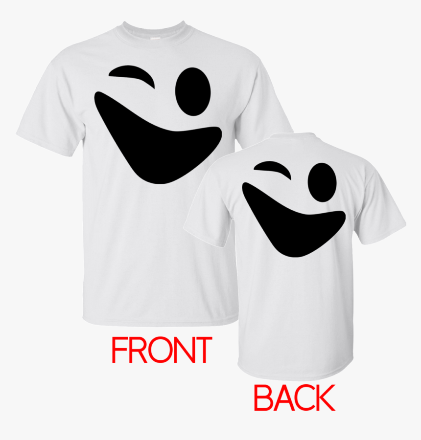 Funny Ghost Face Halloween Front And Back - Cartoon, HD Png Download, Free Download