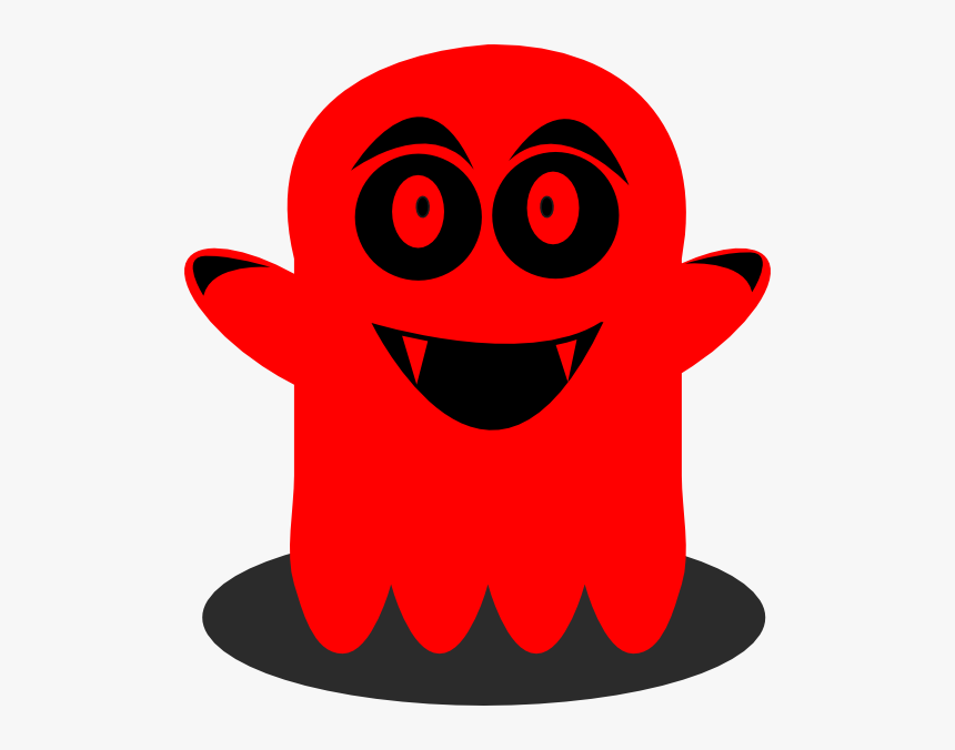 Transparent Ghost Face Png - Red Ghost Clipart, Png Download, Free Download