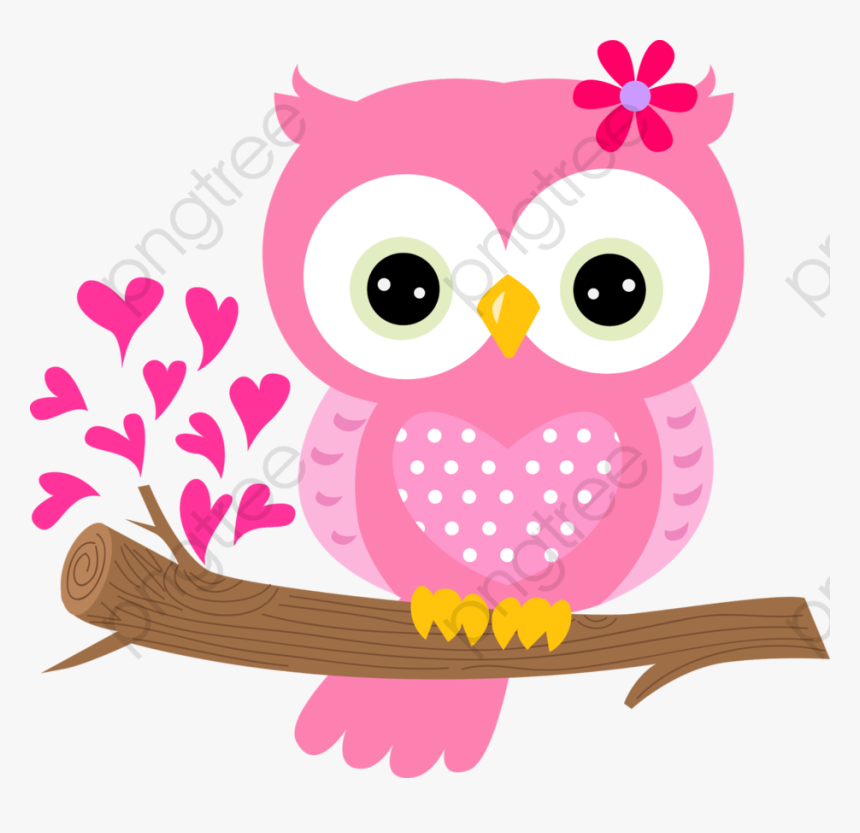 Transparent Owl - Pink Owl Clipart, HD Png Download, Free Download