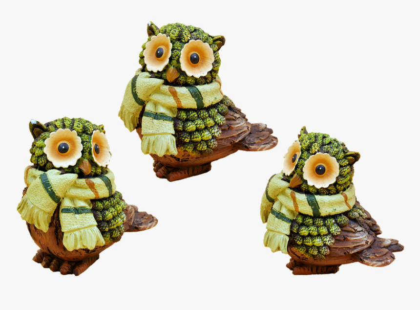 Owl, Owls, Cute, Figures, Trio, Autumn, Herbstdeko - Figurine, HD Png Download, Free Download