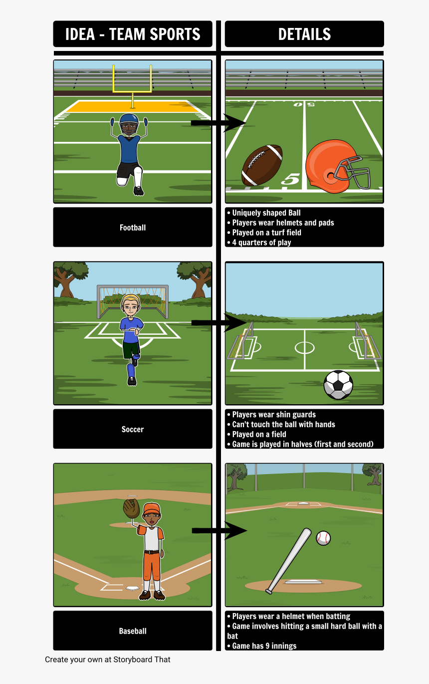 Storyboard Idea Sports, HD Png Download, Free Download