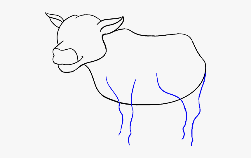 How To Draw Cow - Cartoon, HD Png Download, Free Download
