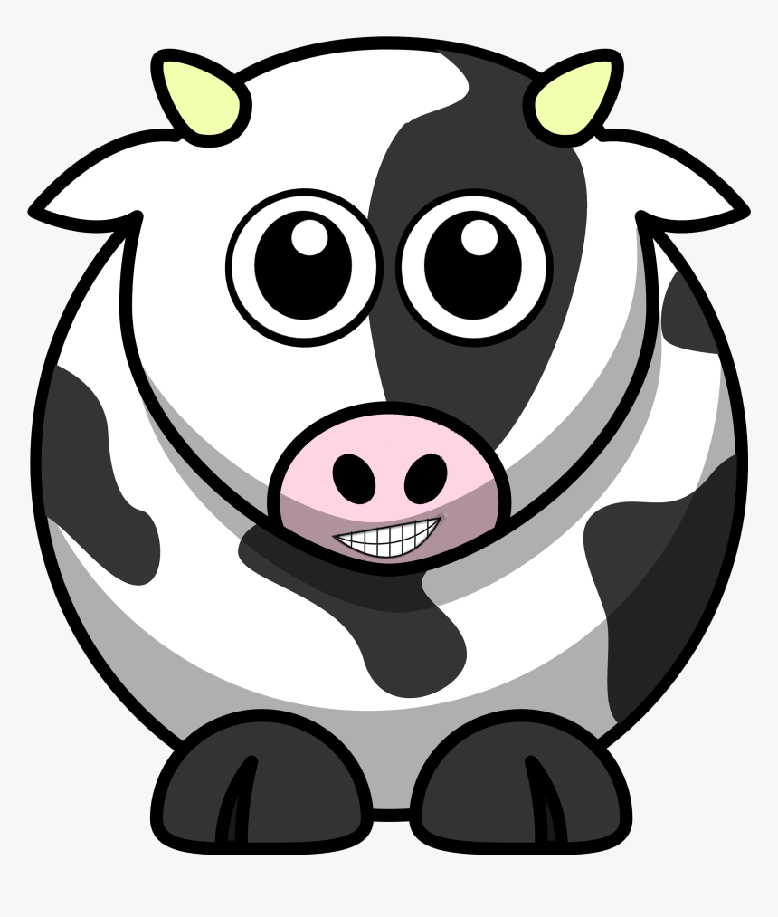 Cute Cartoon Cow Png, Transparent Png - kindpng