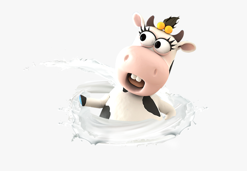 Clipart Cow Cow"s Milk - Cow Milk Cartoon, HD Png Download, Free Download