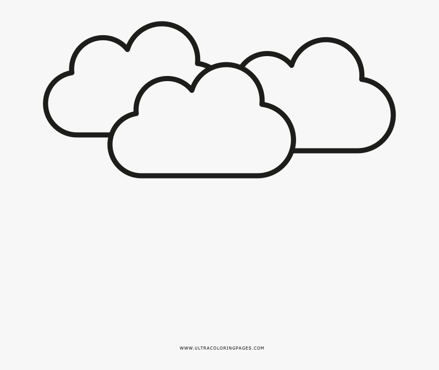 Nuvens Coloring Page - Nuvens Para Desenho, HD Png Download, Free Download